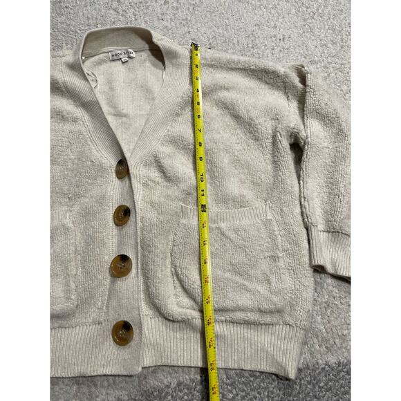 Moon River Oversized Button Up Sweater Womens Size Xs Cardigan Chunky Oatmeal - Picture 2 of 11